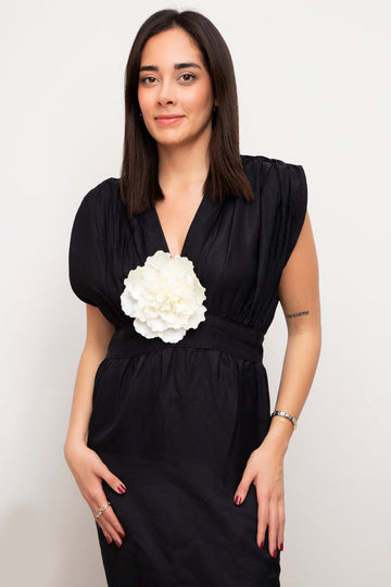 Parisien Lady Broş Rose Büyük Beyaz