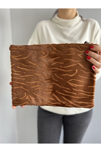 Hakiki Deri El Çantası Clutch Tablet Ipad/tablet Kılıfı Astarlı (KAHVERENGİ)